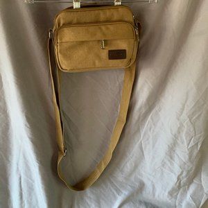 Small Tan Crossbody Canvas Bag